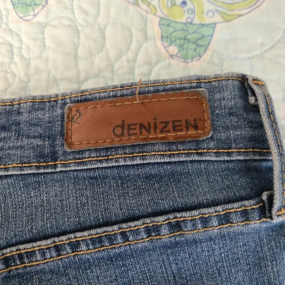 Levis Denizen Modern Skinny Distressed Faded Denim 5 Pocket Jeans Women's Size 2